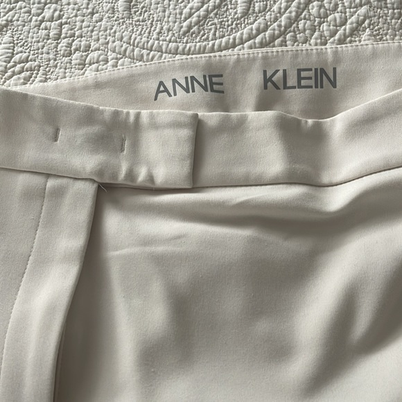 Anne Klein Plus Size Cream Pants - Picture 2 of 3